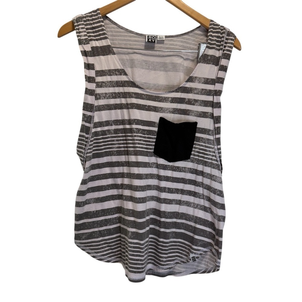 Roxy beach Y2K Vacation Striped Tank Top women’s size Medium - Picture 2 of 8